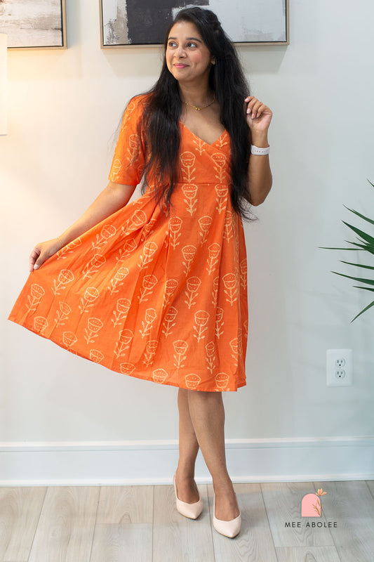 Raashi Semi-Casual Midi Dress in Tulipence