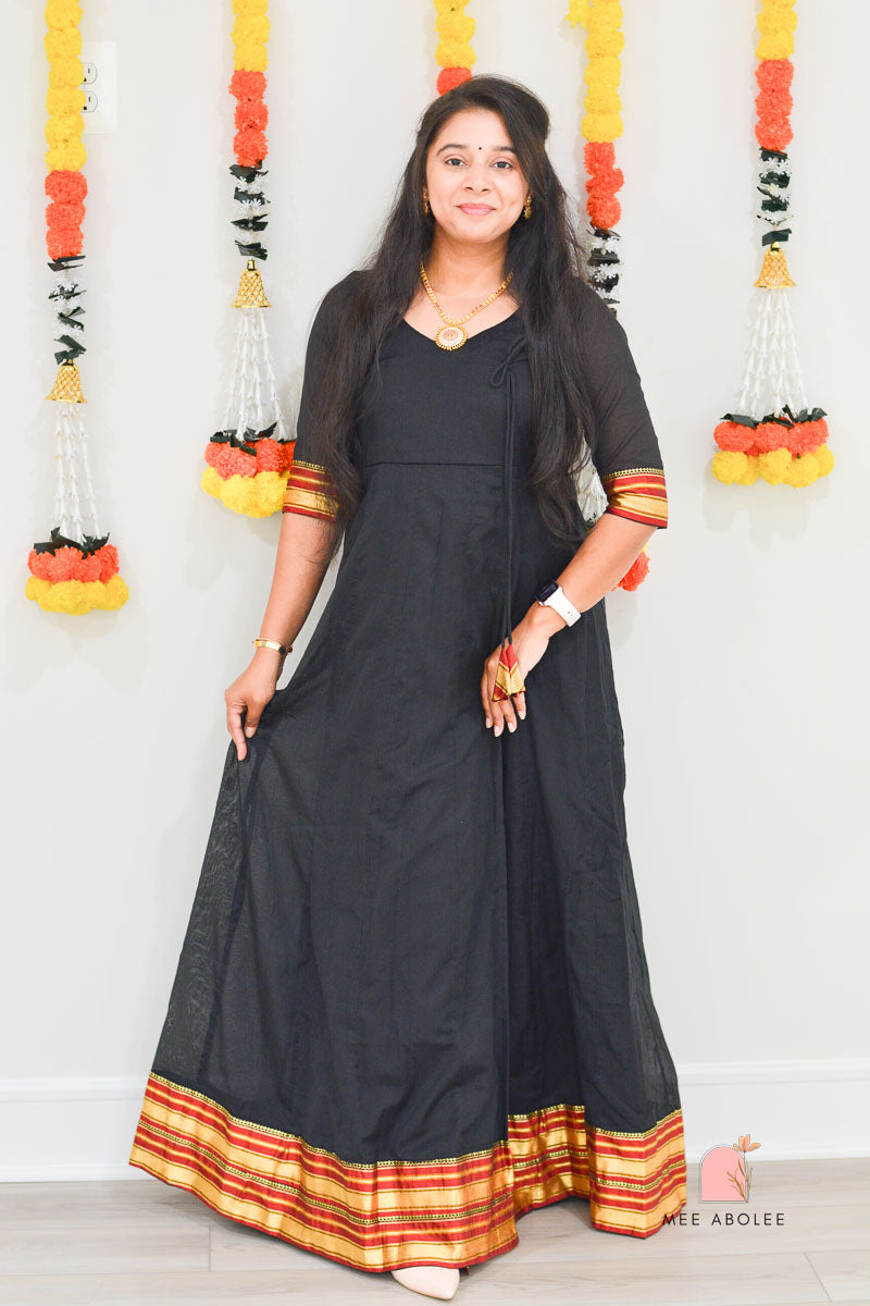 Harsha Ilkal Long Dress in Eclipse Noir