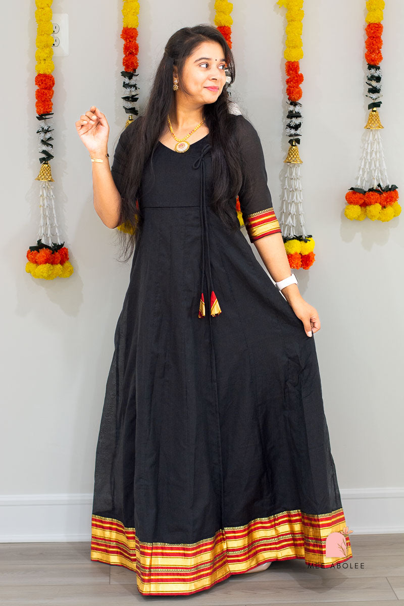 Harsha Ilkal Long Dress in Eclipse Noir