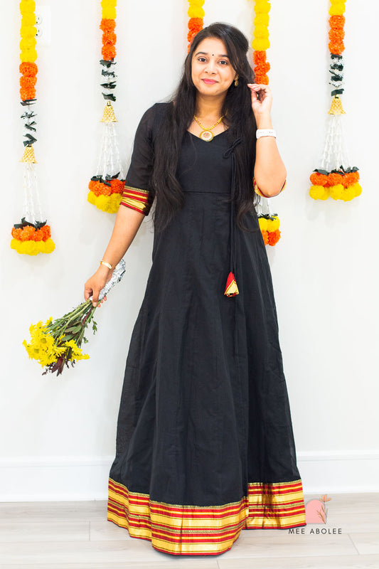 Harsha Ilkal Long Dress in Eclipse Noir