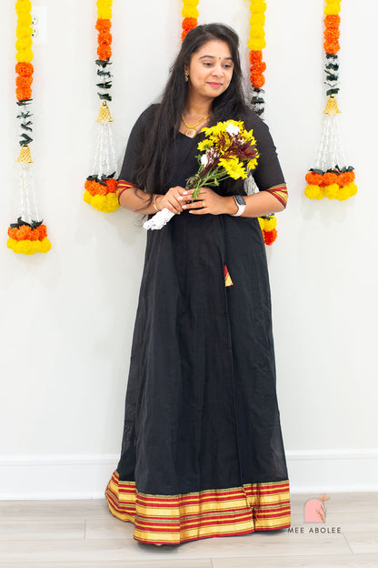 Harsha Ilkal Long Dress in Eclipse Noir