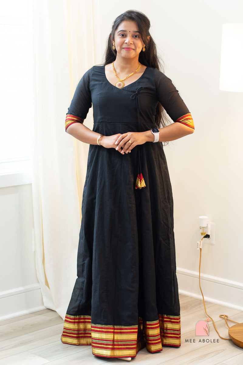 Harsha Ilkal Long Dress in Eclipse Noir