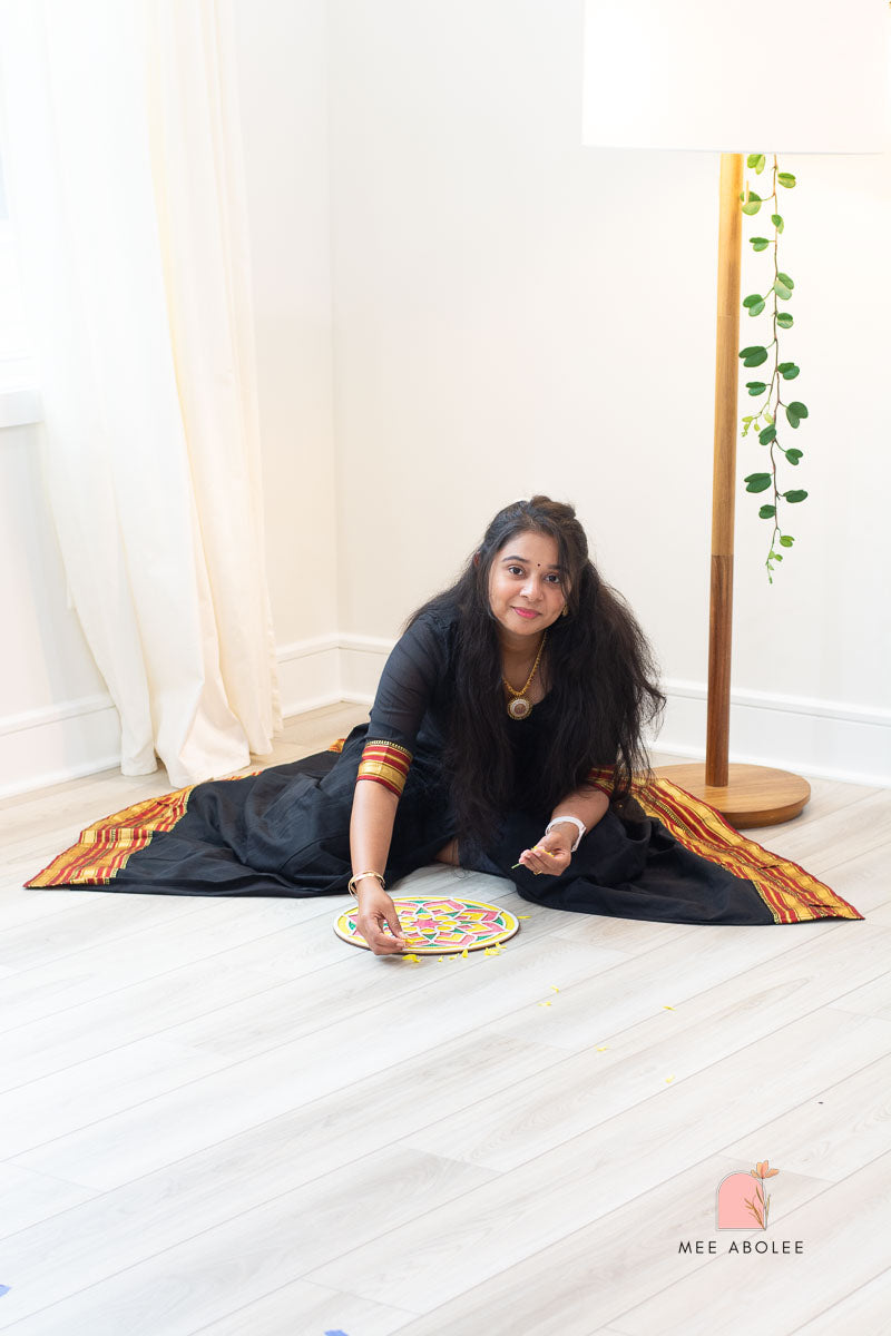 Harsha Ilkal Long Dress in Eclipse Noir