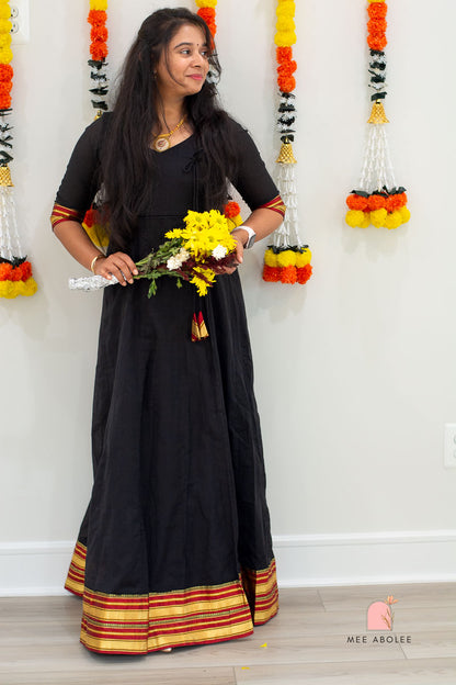 Harsha Ilkal Long Dress in Eclipse Noir