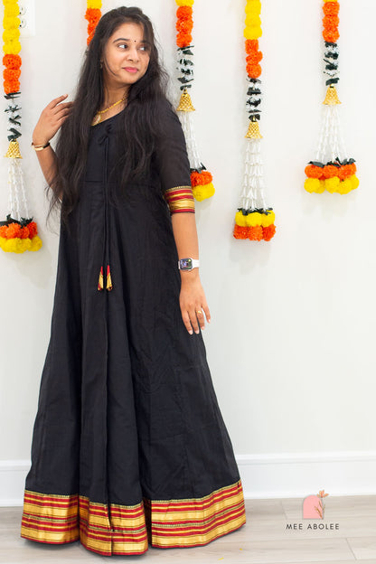 Harsha Ilkal Long Dress in Eclipse Noir