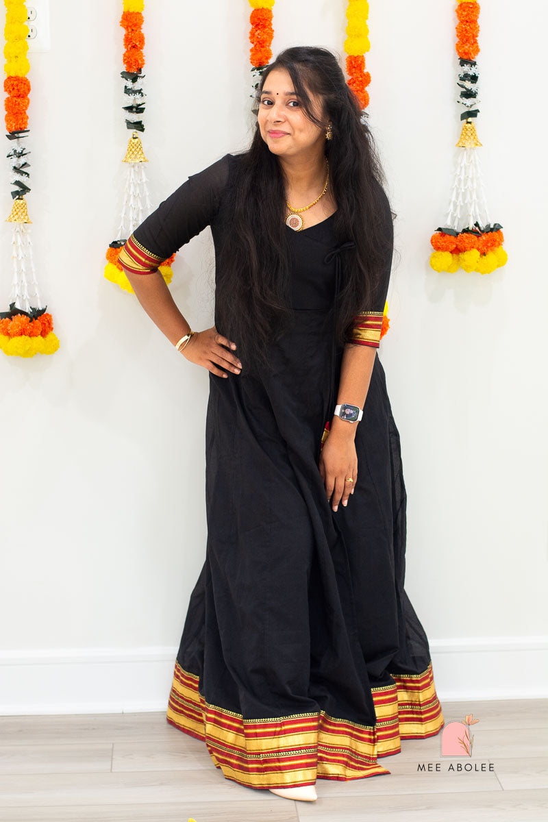 Harsha Ilkal Long Dress in Eclipse Noir