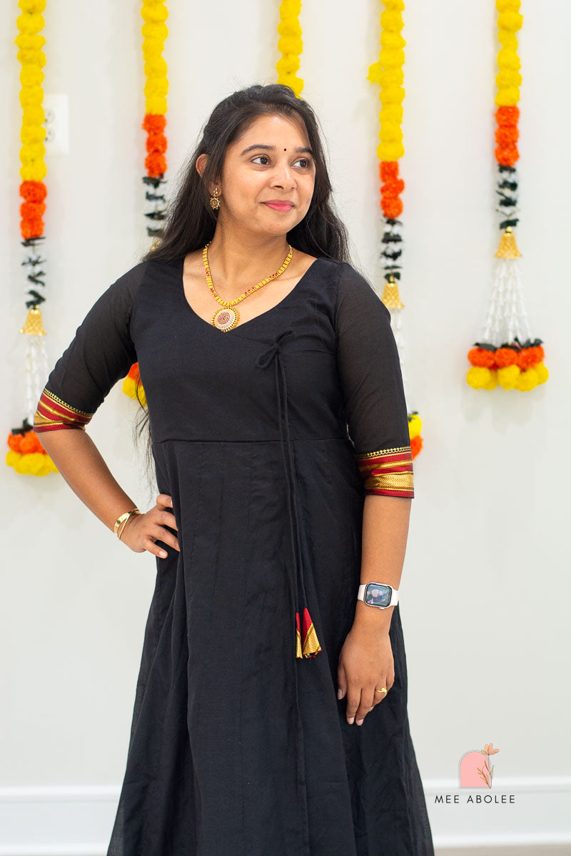 Harsha Ilkal Long Dress in Eclipse Noir