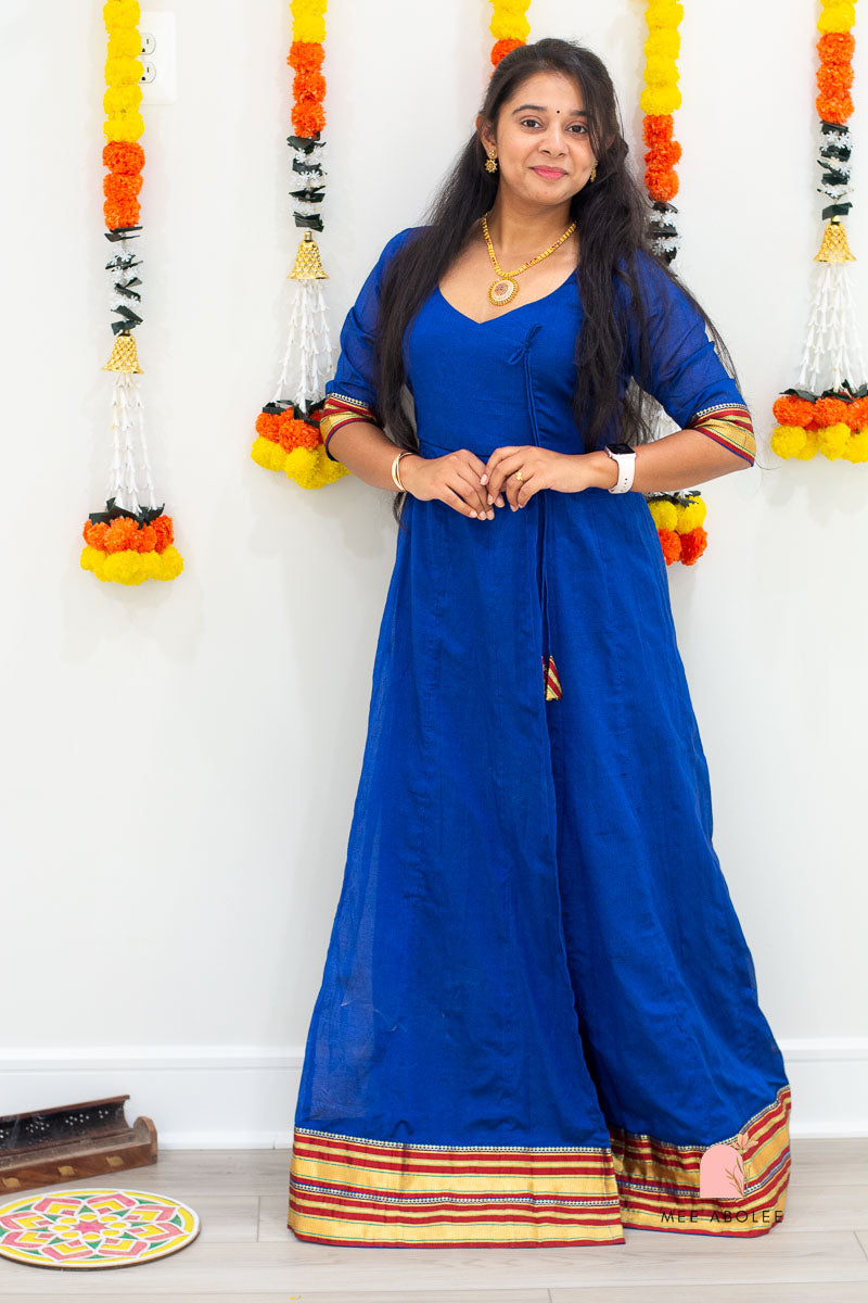 Harsha Ilkal Long Dress in Sovereign Sapphire