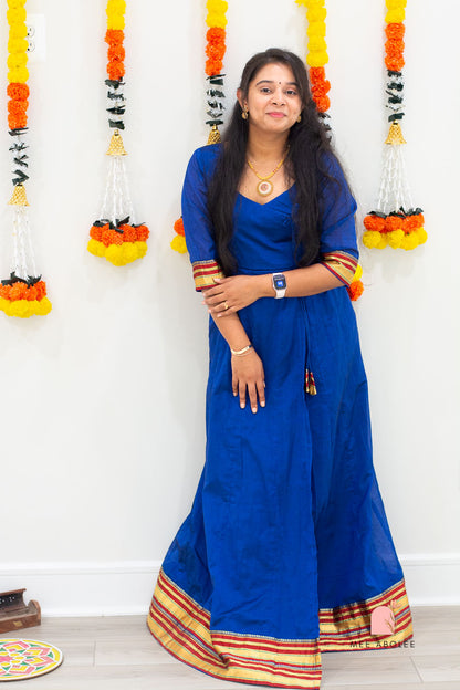 Harsha Ilkal Long Dress in Sovereign Sapphire