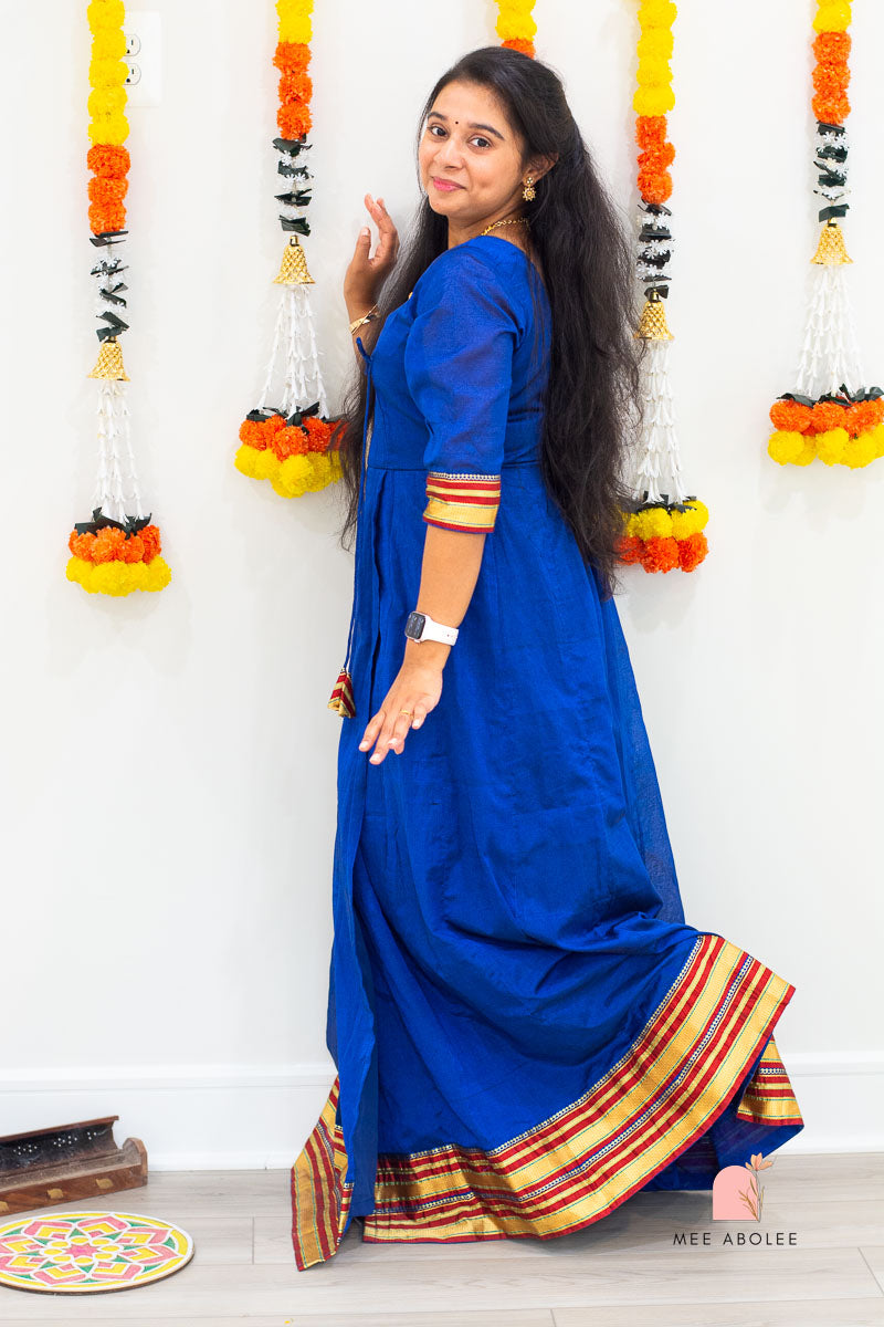 Harsha Ilkal Long Dress in Sovereign Sapphire