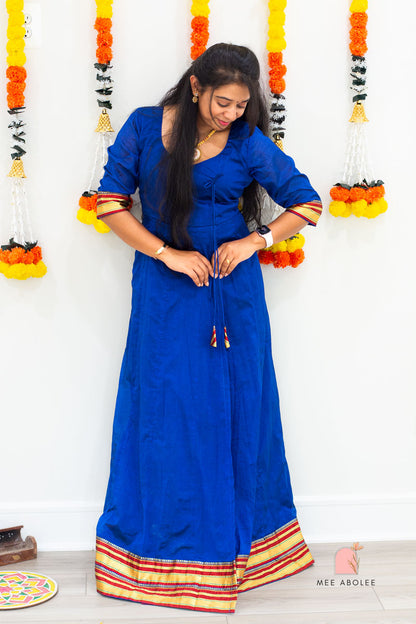 Harsha Ilkal Long Dress in Sovereign Sapphire