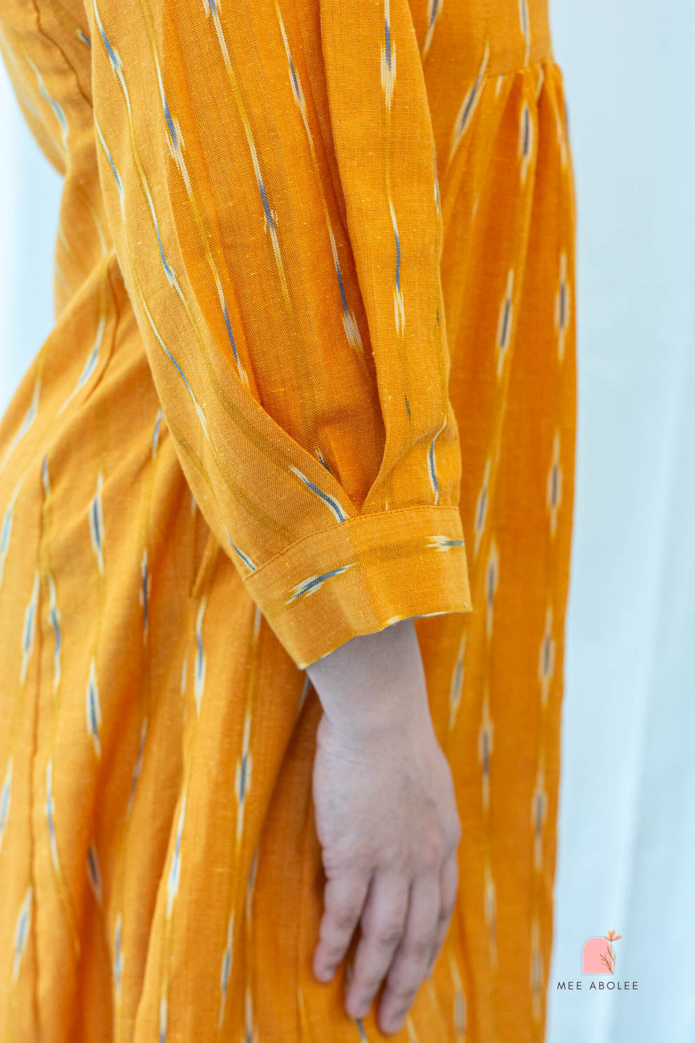 Ananta Empire Waist Dress in Apricot