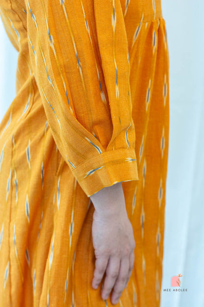 Ananta Empire Waist Dress in Apricot