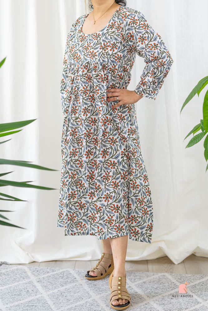 Ananta Empire Waist Dress in Manzanitas