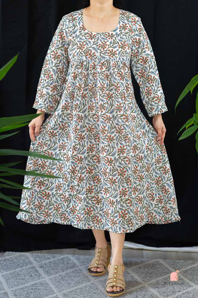Ananta Empire Waist Dress in Manzanitas