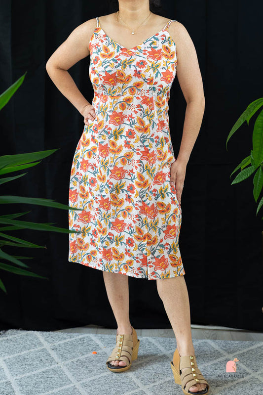 Neeti Sheath Dress in Floral Sunset
