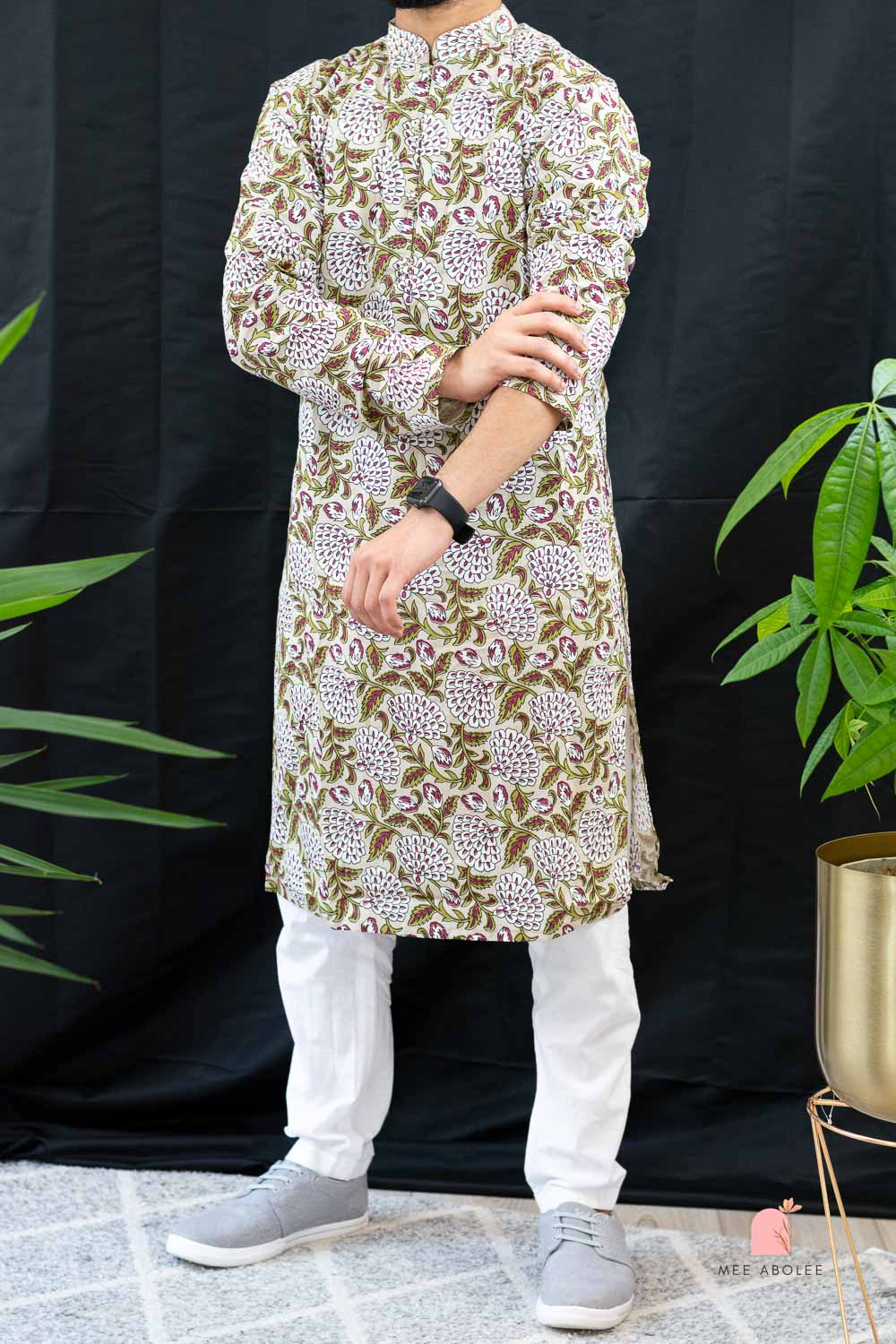 Rath Traditional Long Kurta in Brown Zinnia
