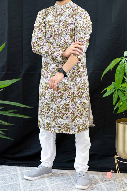 Rath Traditional Long Kurta in Brown Zinnia
