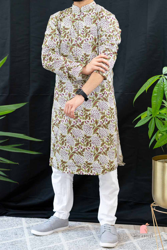 Rath Traditional Long Kurta in Brown Zinnia