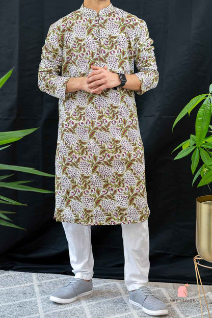 Rath Traditional Long Kurta in Brown Zinnia