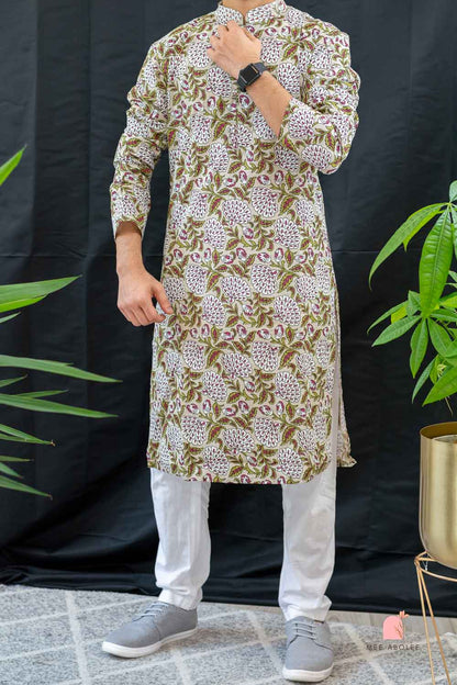 Rath Traditional Long Kurta in Brown Zinnia