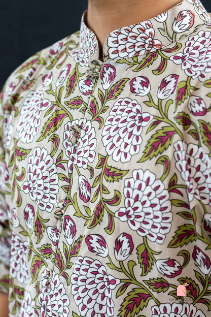 Rath Traditional Long Kurta in Brown Zinnia