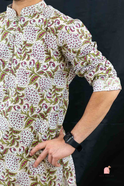 Rath Traditional Long Kurta in Brown Zinnia