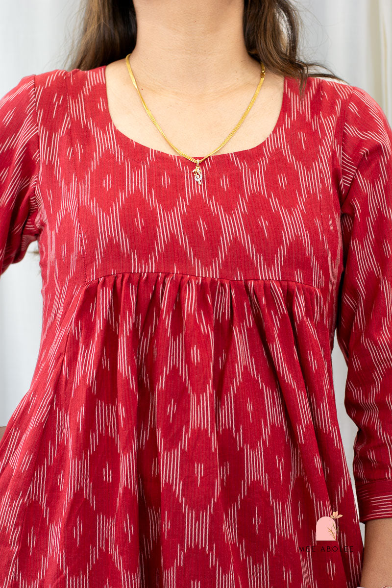 Ananta Empire Waist Dress in Magenta