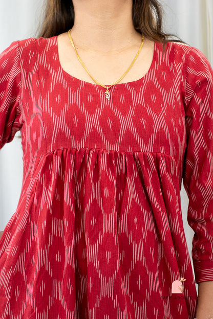 Ananta Empire Waist Dress in Magenta