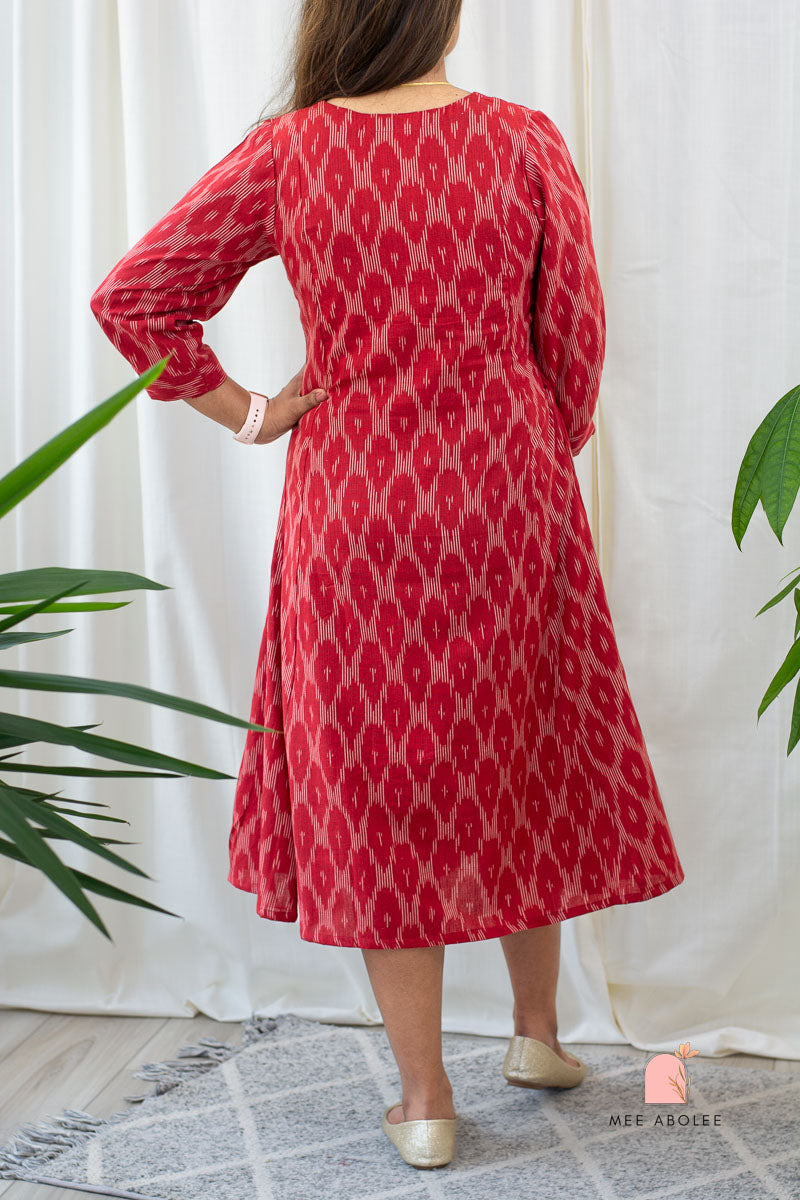 Ananta Empire Waist Dress in Magenta