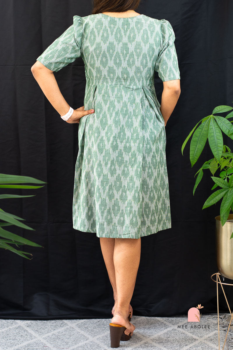 Raashi Semi-Casual Midi Dress in Sage
