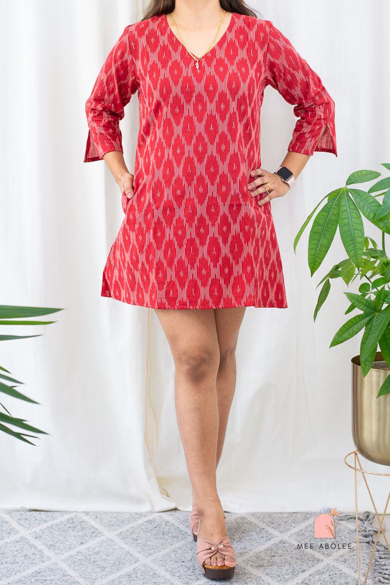 Anjani Mini Dress in Magenta