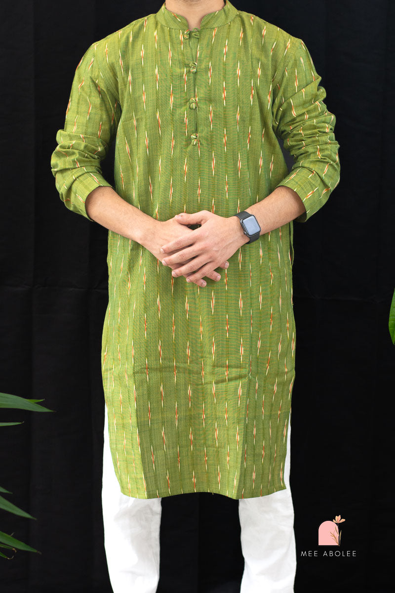 Rath Traditional Long Kurta in Henna