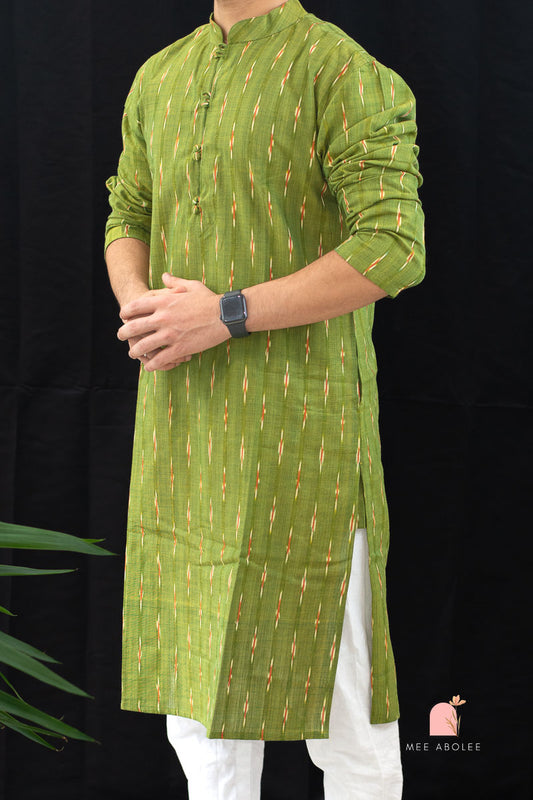 Rath Traditional Long Kurta in Henna