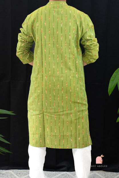 Rath Traditional Long Kurta in Henna