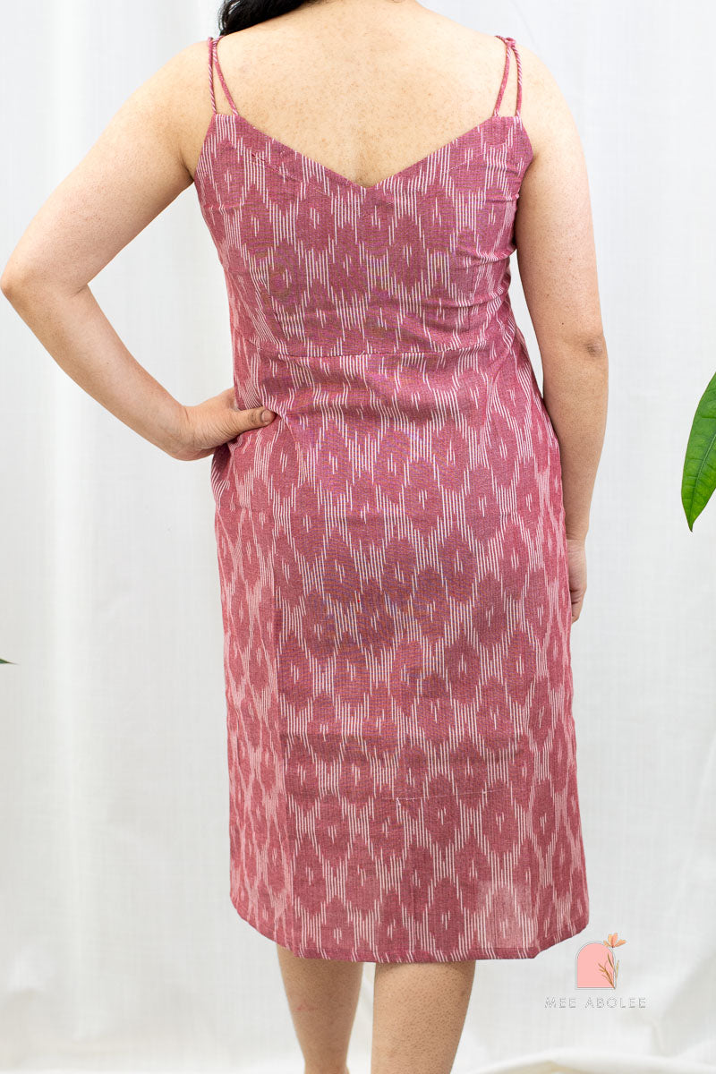 Neeti Sheath Dress in Pink Trellis