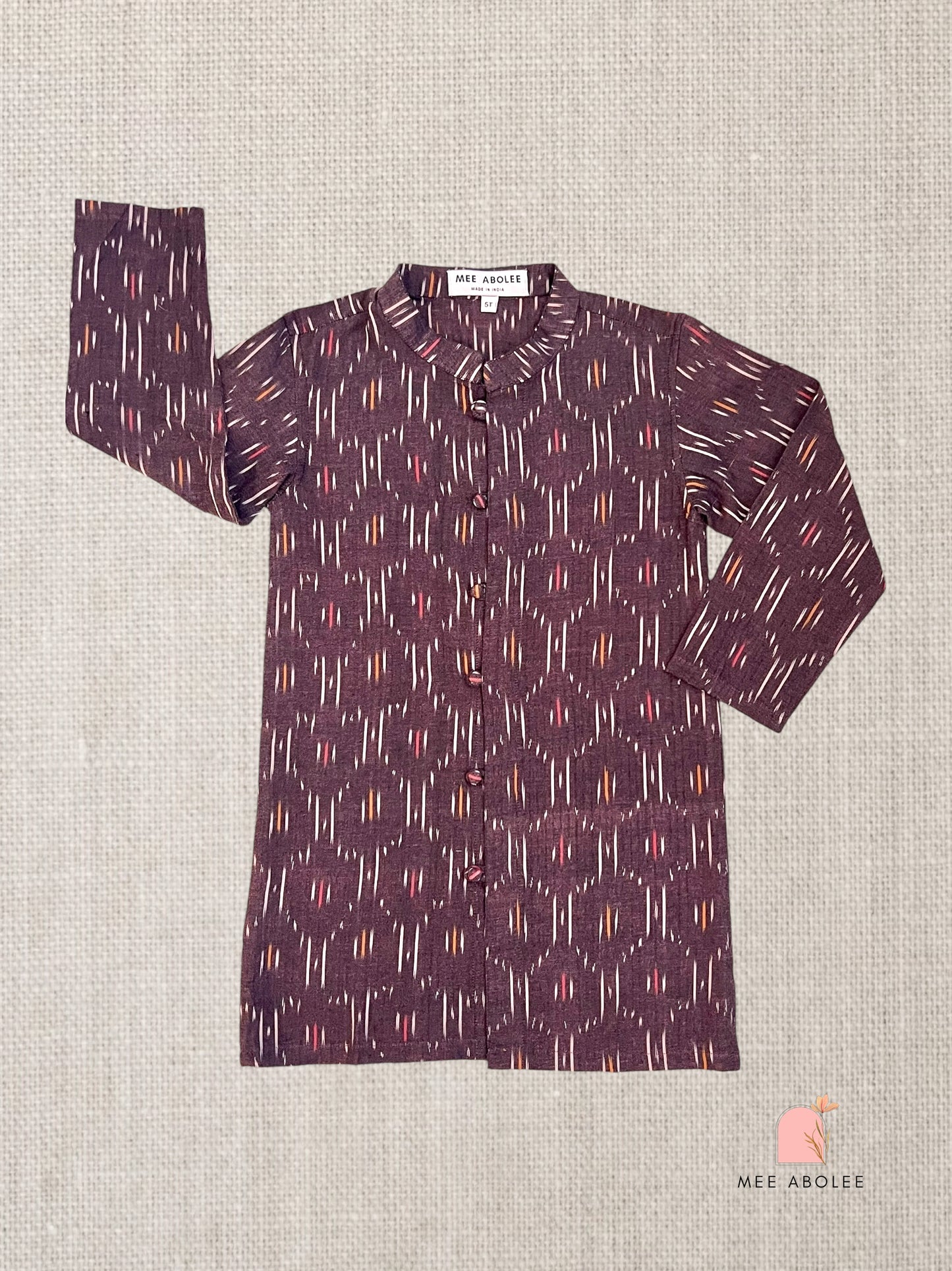 "Jai" Long Sleeves Kurta in Orchid Plum