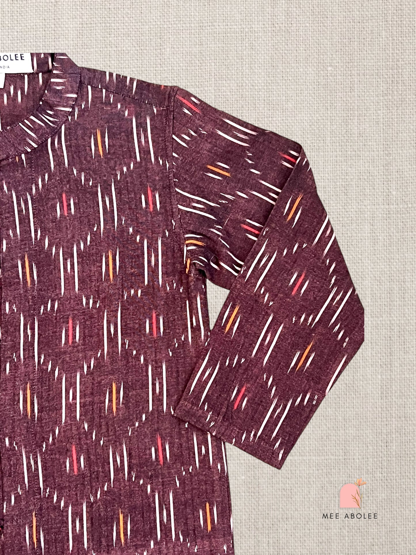 "Jai" Long Sleeves Kurta in Orchid Plum