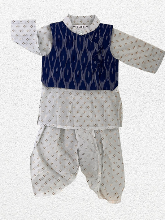 "Veeru" Kurta dhoti set in Blue