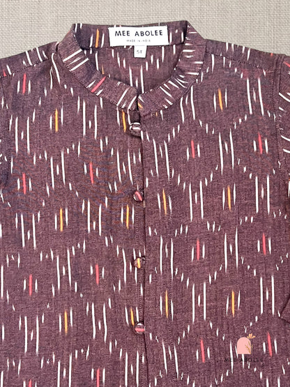 "Jai" Long Sleeves Kurta in Orchid Plum