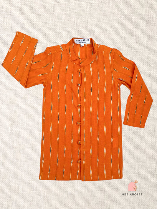 "Jai" Long Sleeves Kurta in Apricot