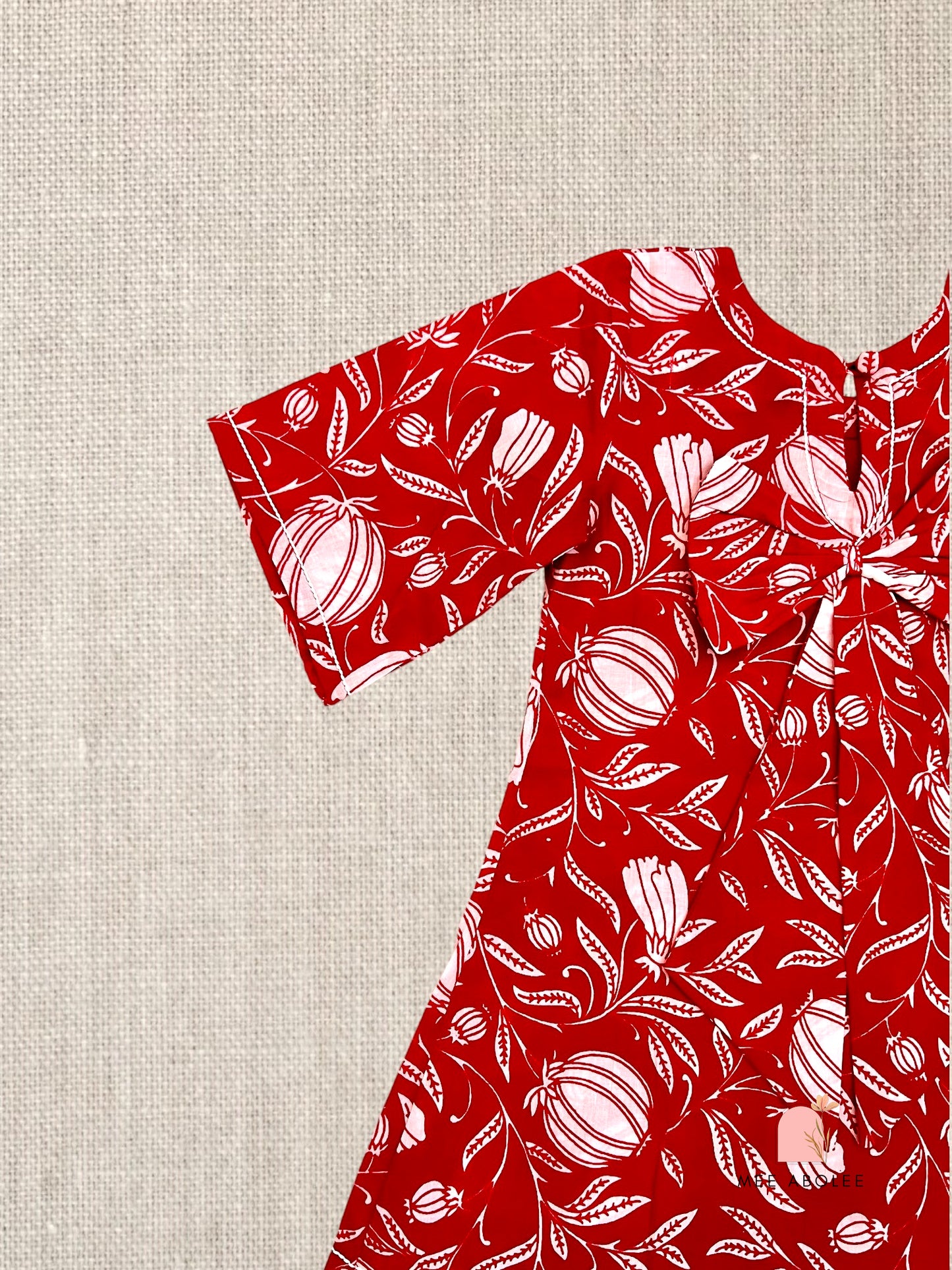"Ruhi" dress for toddlers in Red Lotus
