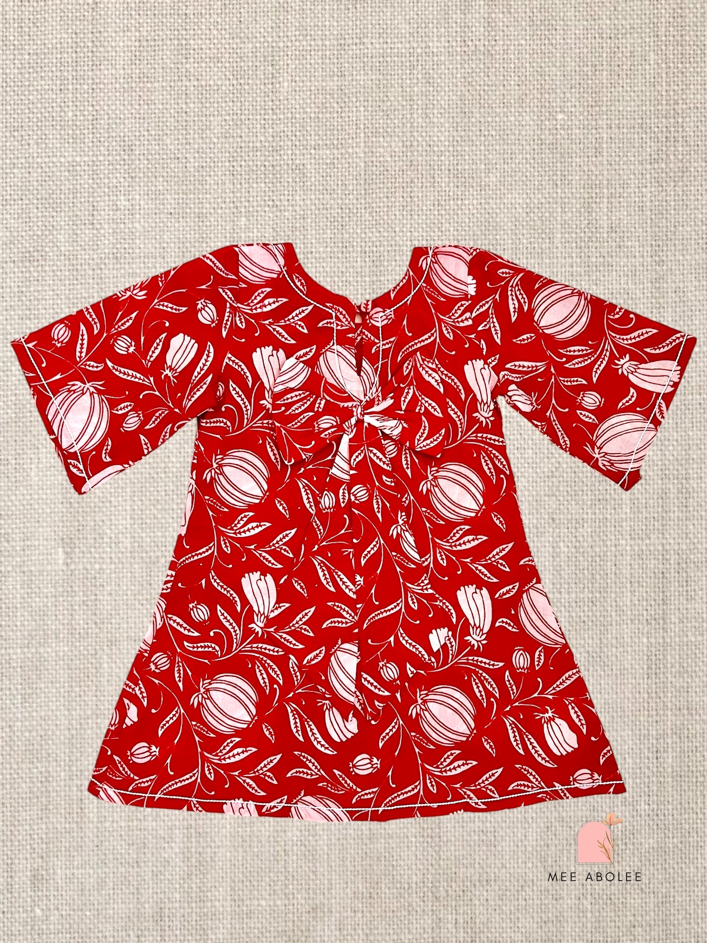 "Ruhi" dress for toddlers in Red Lotus