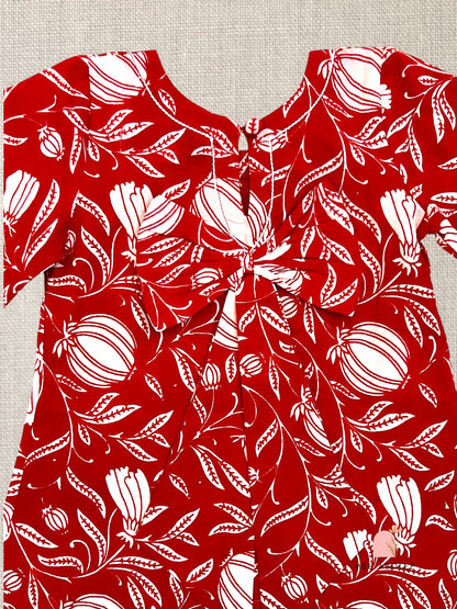 "Ruhi" dress for toddlers in Red Lotus