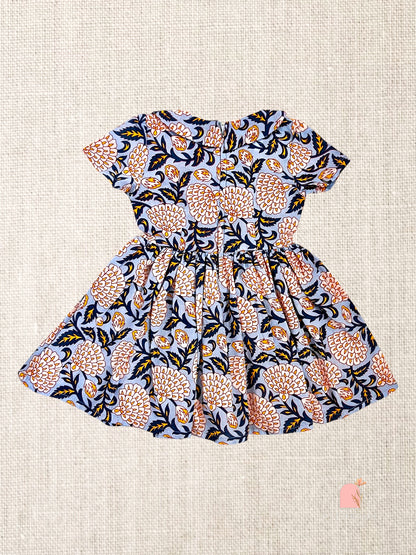 "Sumi" frock in Blue Zinnia