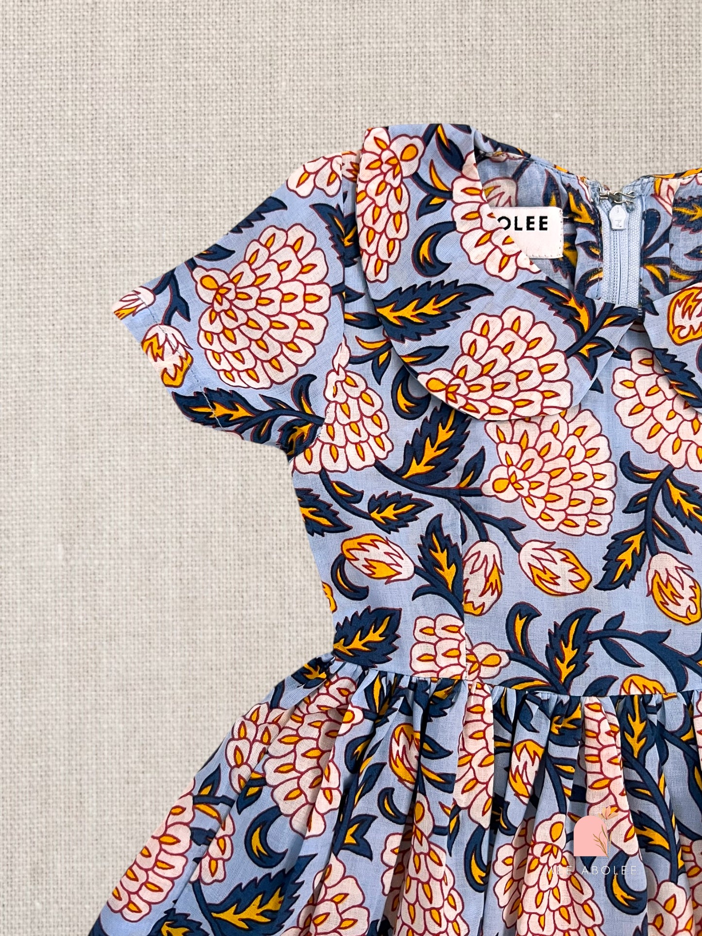 "Sumi" frock in Blue Zinnia