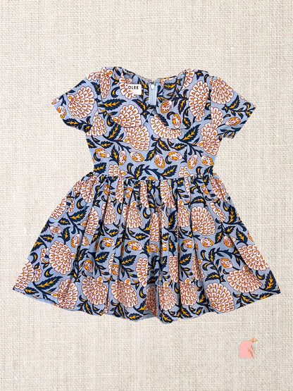 "Sumi" frock in Blue Zinnia