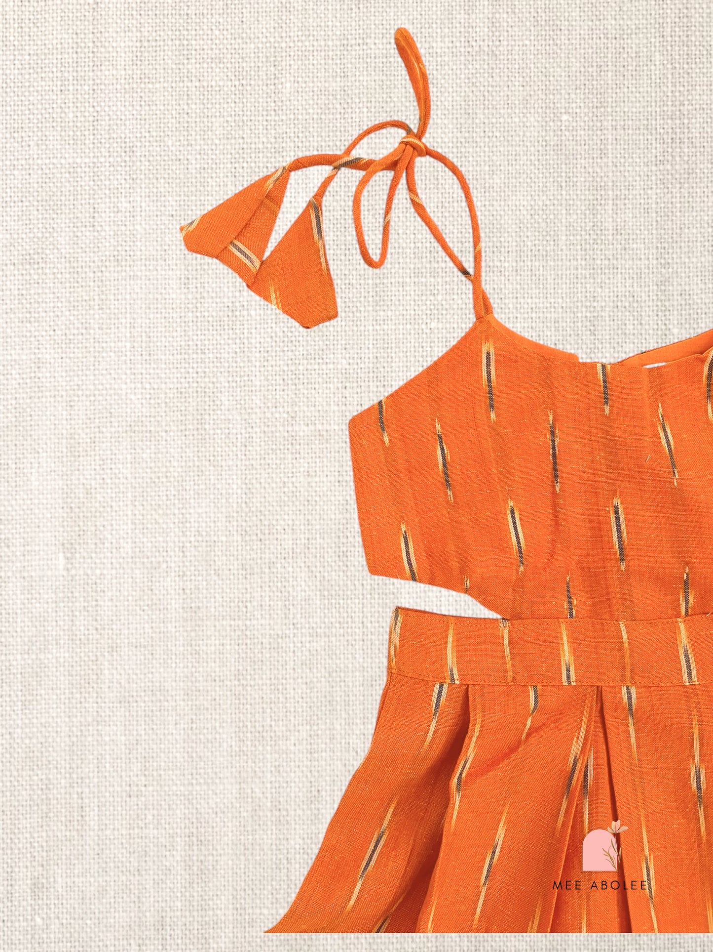 "Chiu" Pleated Sundress in Apricot