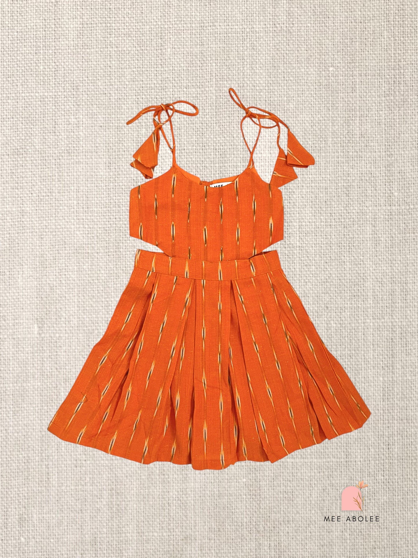 "Chiu" Pleated Sundress in Apricot