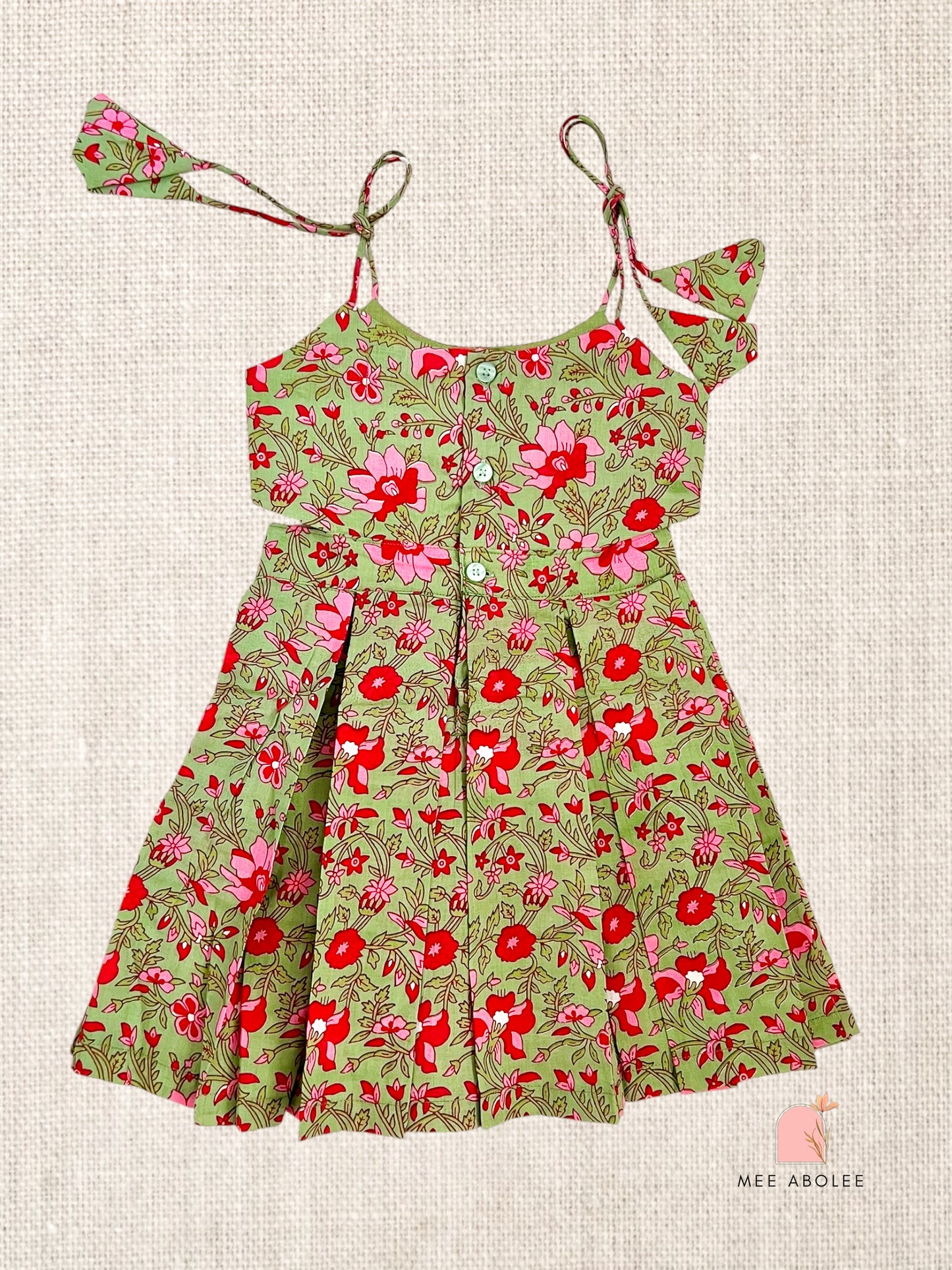 "Chiu" Pleated Sundress in Sakura